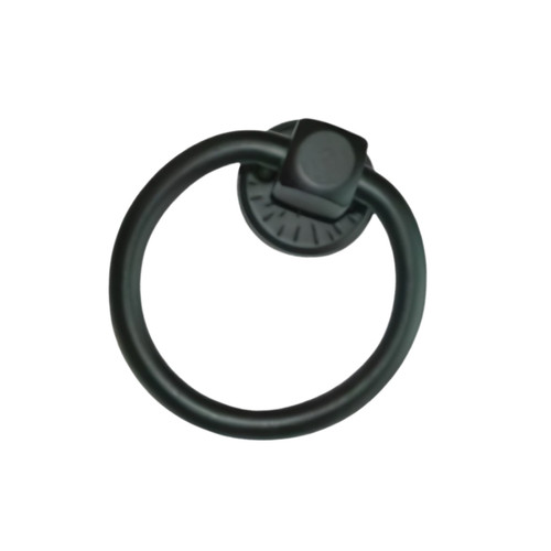 Poignée de porte Lot de 4 poignée de tirage noire,poignée ronde robuste, boutons de meubles boutons de cuisine anneaux de tiroir - Format : 5.2 x 11 cm