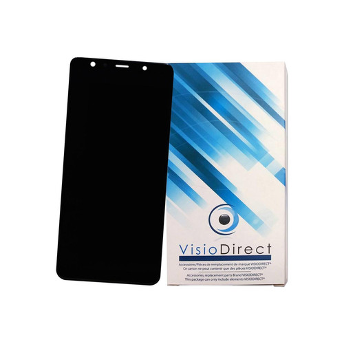 Autres accessoires smartphone Visiodirect Ecran complet pour Samsung A7 2018 SM-A750 noir taille 6" Vitre tactile + ecran LCD Telephone portable -VISIODIRECT-