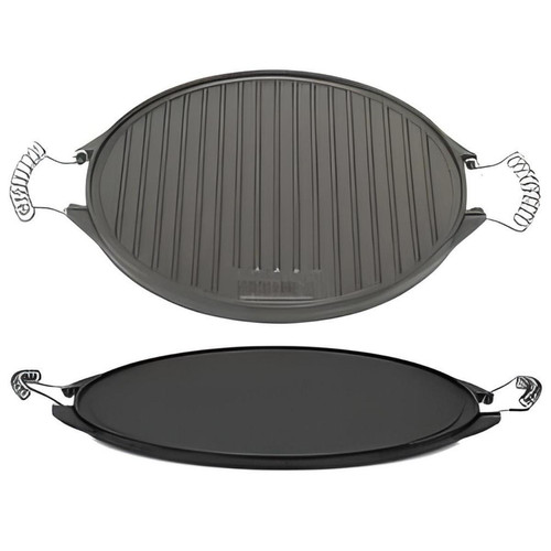 Visiodirect - Grille en fer fondu LISSE/COURBE coloris noir - Ø 52 cm Visiodirect  - Pierrade, grill