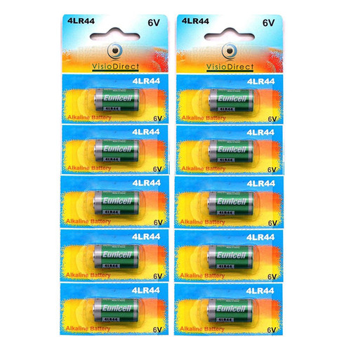 Visiodirect - Lot de 10 Piles Alcaline 6V Type 4LR44 compatibles 4AG13 4A76 476A Visiodirect  - Piles standard