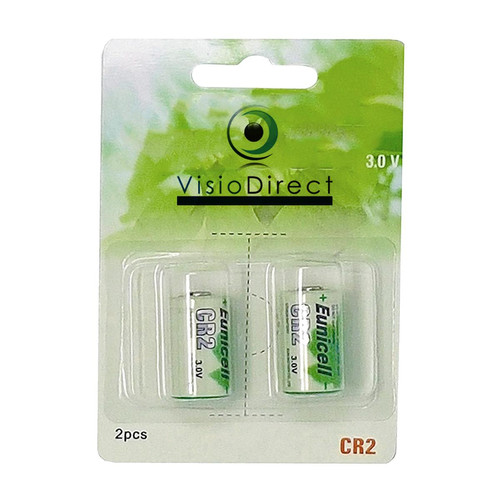 Visiodirect - Lot de 2 Piles lithium type CR2 3V 800mAh compatibles CR15270 Visiodirect - Piles