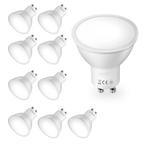 Ampoules LED Visiodirect Lot de 40 Ampoules LED GU10 Spot 3W Spotlight Blanc Froid 16 LED Etanche IP20 120° 50x55mm - Visiodirect -