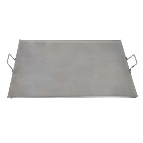 Visiodirect - Planche à rotir barbecue 5 mm en Fer coloris Gris - 50 x 33 cm Visiodirect - Barbecue Pliable Barbecues