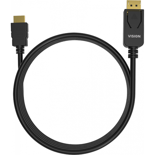 Câble antenne Vision Vision TC 2MDPHDMI/BL câble vidéo et adaptateur 2 m DisplayPort HDMI Type A (Standard) Noir