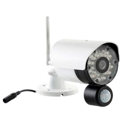 Caméra de surveillance connectée Visortech PX-3747-944 Vidéo Surveillance Extérieur Sans Fil Détecteur de Mouvement Blanc