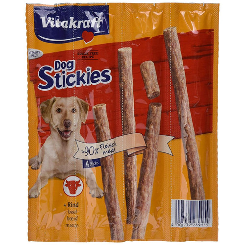Vitakraft - Vitakraft P/4 Stickies Snack B?uf pour Chien 44 g - Lot de 6 Vitakraft  - Croquettes pour chien Vitakraft