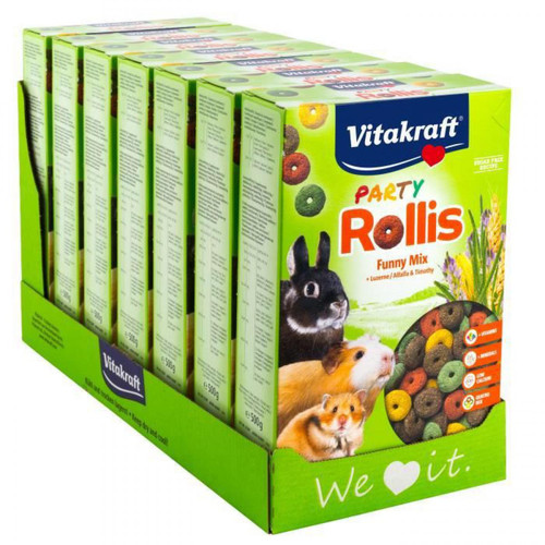 Vitakraft - VITAKRAFT Party Rollis Friandises colorées pour petits mammiferes - Lot de 7x 500 g Vitakraft  - Vitakraft
