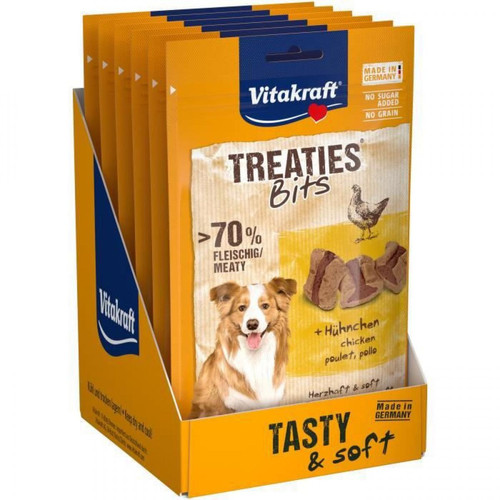 Vitakraft - VITAKRAFT Treaties Bits Friandise pour chien au Poulet - Lot de 6 sachets de 120g Vitakraft  - Vitakraft