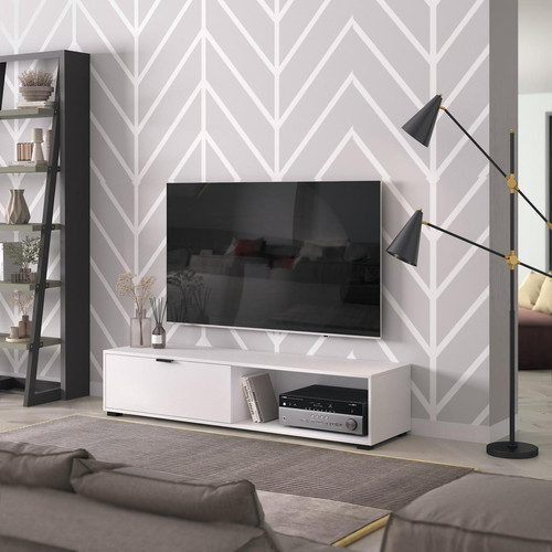 Meubles TV, Hi-Fi Vivaldi Meuble TV banc TV Comfy - 150 cm - blanc