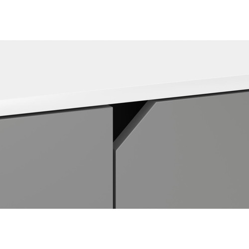 Vivaldi VIVALDI Table basse - TOKIO TK5 - 110 cm - blanc mat / gris mat - style design
