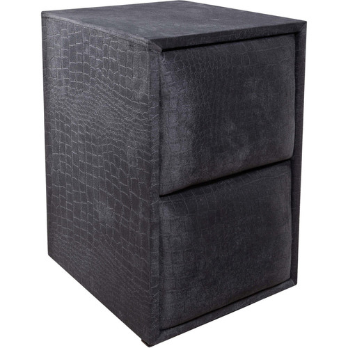 Vivenla -Table de chevet gris design en velours L. 40 x P. 45 x H. 60 cm collection MOSCOW Vivenla  - Chevet Design