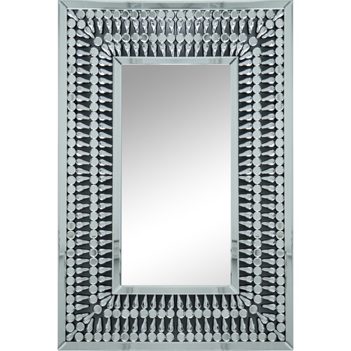 Vivenla - Miroir argenté design effet 3D 80 x 120 cm collection Bogami Vivenla  - Miroirs