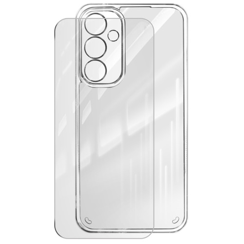 Vmax - Vmax Coque pour Samsung Galaxy S23 FE Bi-matière Verre Trempé Dureté 9H Transparent Vmax  - Accessoire Smartphone