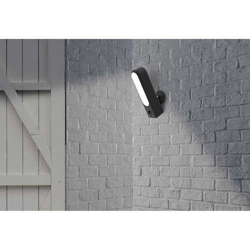 Voltman Caméra lumineuse extérieure connectée - détecteur de mouvement, vision de nuit et haut parleur (Ninj-E) Wi-Fi - Voltman