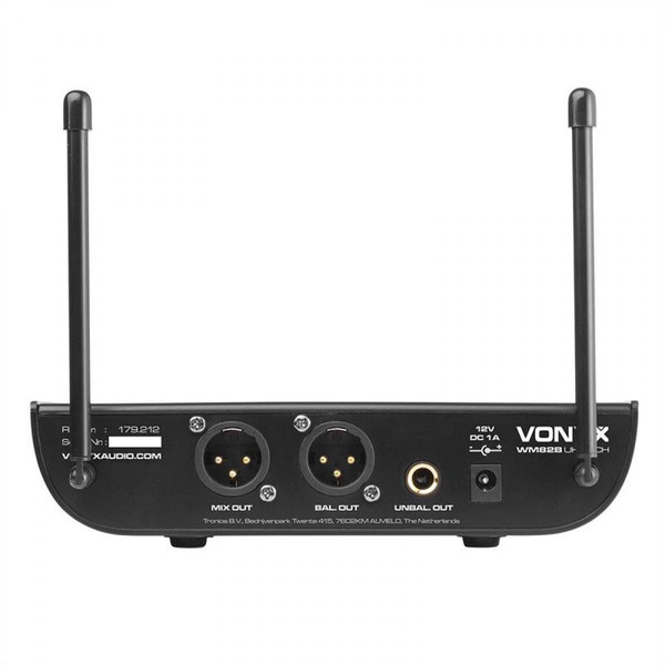 Vonyx Vonyx WM82 Digital 2-Kanal-UHF-Funkmikrofon System 2xHandmikro 50m schwarz Vonyx