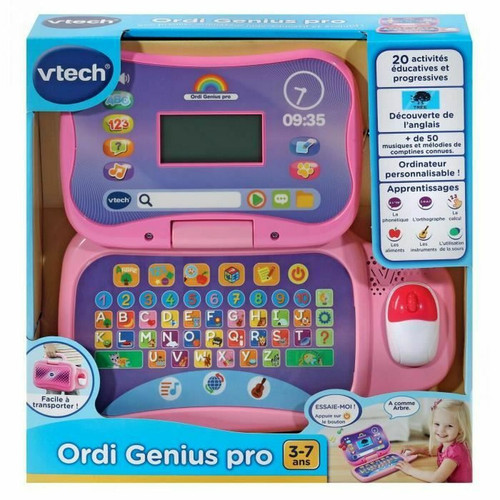 VTech - Ordi-Tablette Genius XL Color Rose, Ordinateur Enfant, Tablette  Éducative – 5/8 ans - Version FR, Taille unique : : Jeux et Jouets