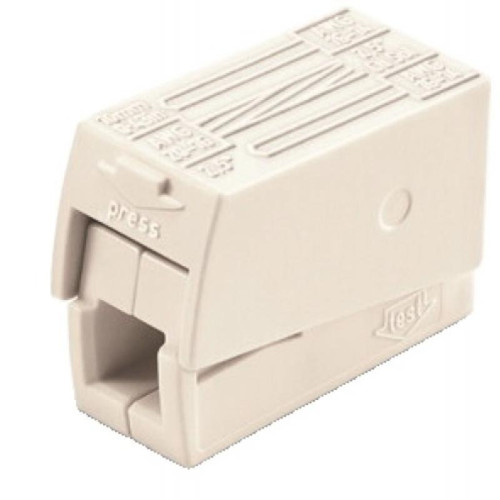 Accessoires de câblage Wago Bornes de connexion automatiques 224 pour luminaires 2 rigides/1 souple blanc 0,5-2,5 mm² boîte de 100 pièce