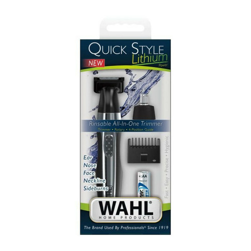 Wahl WAHL 05604-035 - Tondeuse multifonction Quick Style Lithium  - A pile avec tetes rincables a leau - Retouches de precision