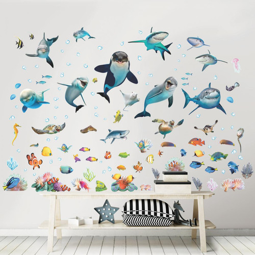 Décoration chambre enfant Walltastic 45453 Kit Decoratif Aventure de la Mer