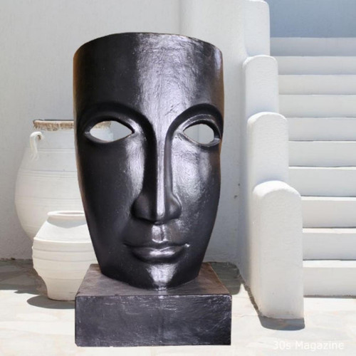 Wanda Collection -Statue de jardin design visage noir 120cm Wanda Collection  - Petite déco d'exterieur