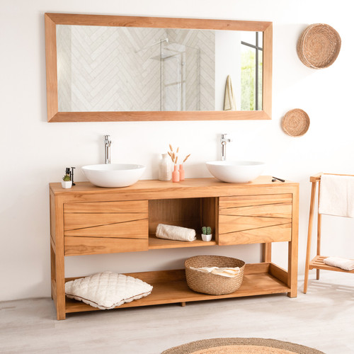 Wanda Collection - Meuble sous vasque de salle de bain en teck Cosy 160cm Wanda Collection  - meuble bas salle de bain
