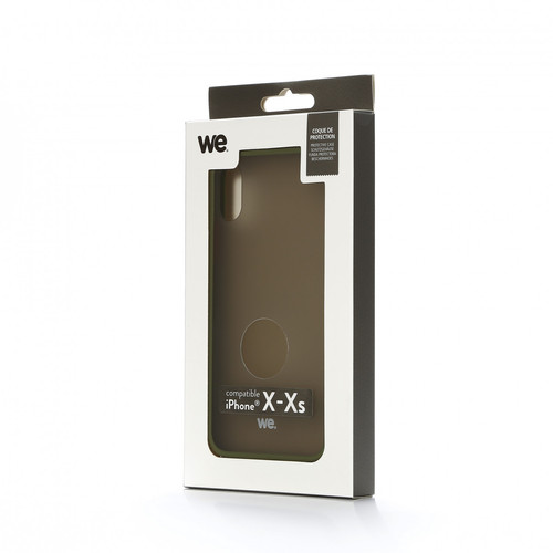 We Coque caoutchouc WE pour smartphone Apple iPhone X/XS - Kaki Anti-choc, traitement anti-buée et anti-empreinte