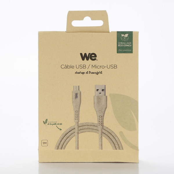 Câble Lightning Câble micro USB/USB A écoconçu avec 35% de matières recyclées - 1m