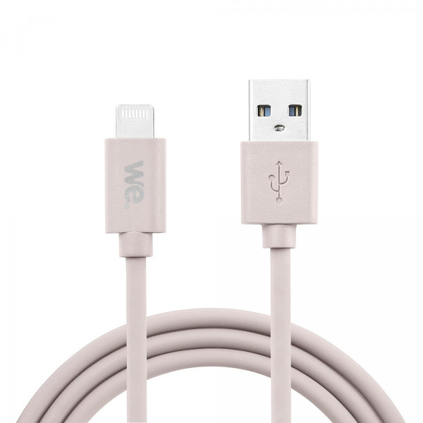 Câble Lightning We Câble USB/Lightning en silicone - 1m - rose