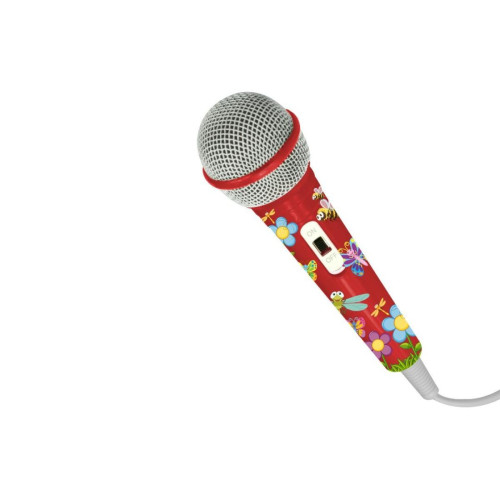 We - Microphone filaire WeKids, en jack 3.5mm, longeur du câble 2.8m, modèle ROUGE INSECTE We   - Microphones