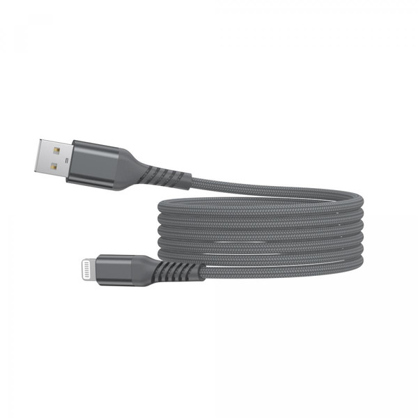 We WE Câble USB vers Micro USB Ultra Résistant en Nylon Tressé et Kevlar, 1 Mètre, Certifié MFi, Charge et Synchronisation des Données - Gris