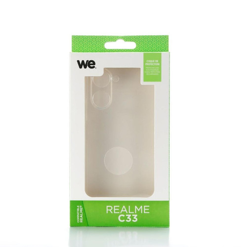 We WE Coque de protection TPU REALME C33 Transparent: Anti-chocs - ultra résistant – semi-rigide - apparence du téléphone conservée