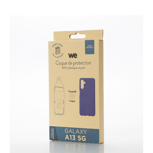 Coque, étui smartphone WE Coque recyclée SAMSUNG GALAXY A13 5G Violet: Fabriquée à partir de plastique 100% recyclé - souple - toucher doux