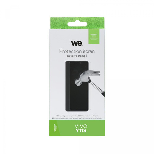 We - WE Verre trempé VIVO Y11S: Protection écran - anti-rayures - anti-bulles d'air - ultra-résistant - dureté 9H Glass We  - Verre trempé iPhone 11 Accessoires et consommables