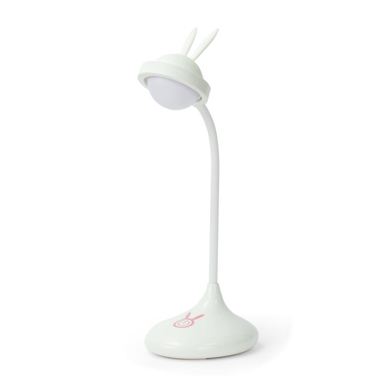 Lampes à poser We WeKids Veilleuse Lapin Portable pour Enfant - Recharge Usb - Lumière tactile Petite Lampe De Table Dortoir De Bureau Nuit LED - Blanc