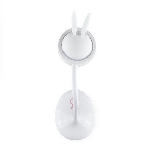 We WeKids Veilleuse Lapin Portable pour Enfant - Recharge Usb - Lumière tactile Petite Lampe De Table Dortoir De Bureau Nuit LED - Blanc