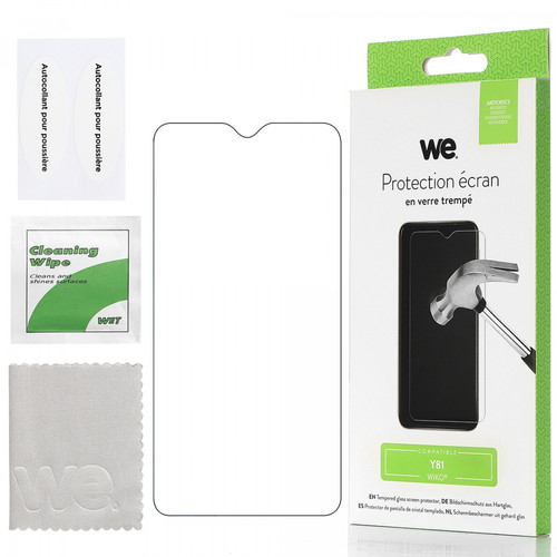 We - Verre Trempé pour WIKO Y81 WIKO Y81 - Film Protection écran Anti-Rayures - Anti-Bulles d'air Ultra Résistant - Dureté 9H Glass We  - Accessoire Smartphone