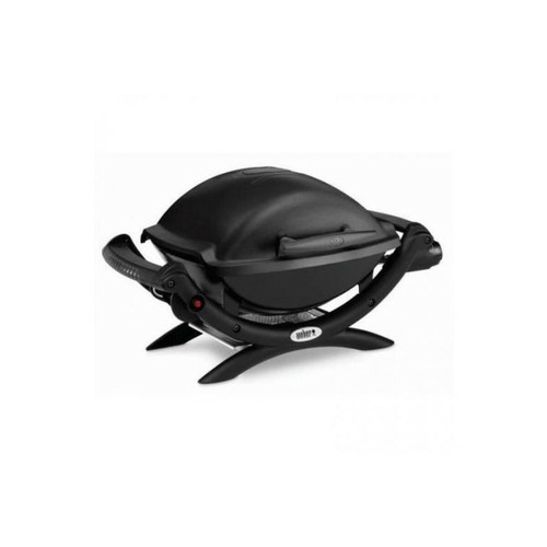 Pierrade, grill Weber Barbecue a gaz WEBER Q1000 avec stand - Grille acier 455x39 cm - Tuyau et détendeur fournis - Noir