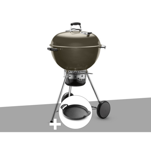 Weber - Barbecue à charbon Weber Master/Touch GBS C/5750 57 cm Smoke Grey avec plancha Weber  - Barbecue charbon plancha