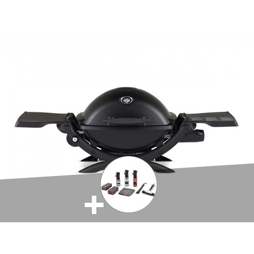 Weber - Barbecue gaz Weber Q 1200 Noir avec Kit de nettoyage - Weber