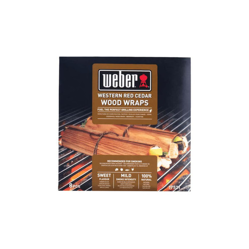 Weber - Lot de Feuilles à fumage Weber - pour barbecues - en bois de cèdre rouge - 8pcs Weber - Gants de jardinage