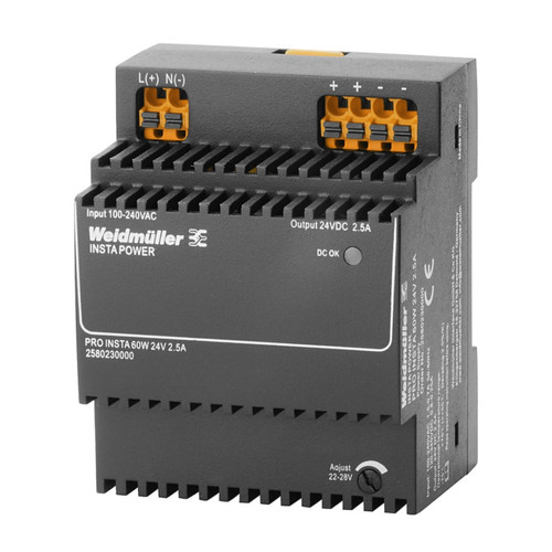 Convertisseurs Weidmuller alimentation - pro insta - 24 volts - 96 watts - 2.5a - weidmuller 2580230000