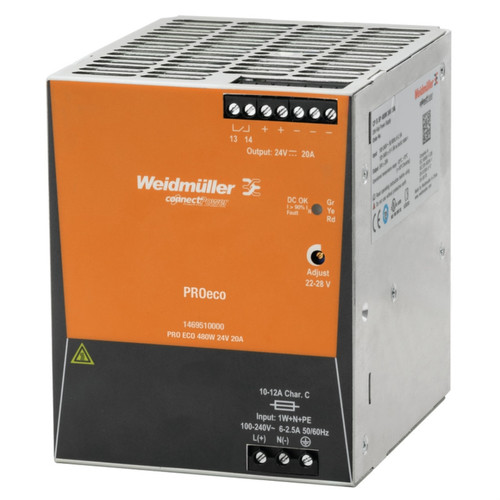 Weidmuller - alimentation à découpage - pro eco - 48 volts dc - 480 watts - 10a - weidmuller 1469610000 Weidmuller  - Electricité