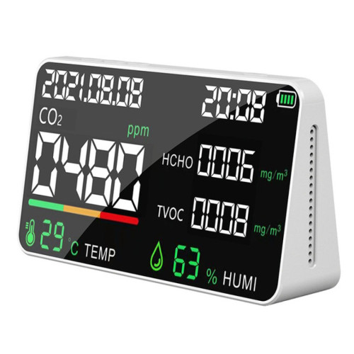 WEIMAI - Moniteur de détecteur de qualité de l'air CO2 mètre blanc WEIMAI  - Mesure électronique