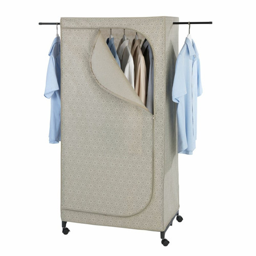 Wenko - Armoire penderie tissu Balance - L. 75 x H. 160 cm - Taupe Wenko - Chambre Taupe