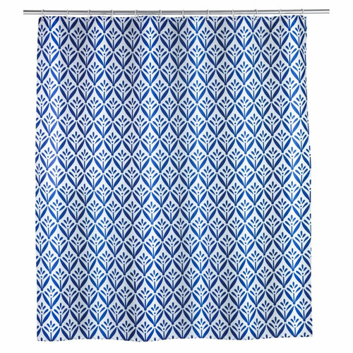 Wenko - Rideau de douche design marin Lorca - Polyester - 180 x 200 cm - Bleu Wenko  - Wenko