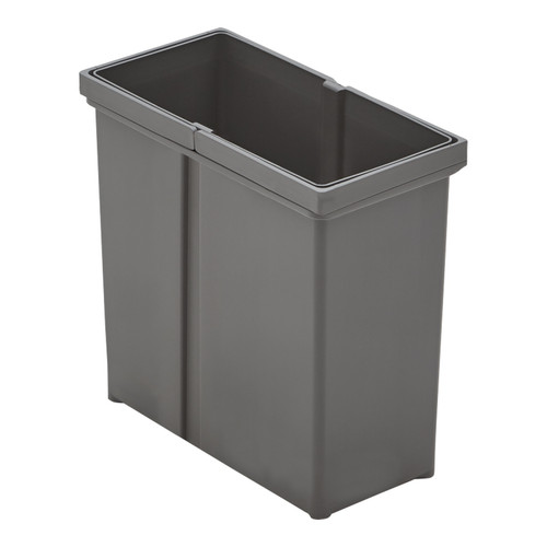 Wesco - Seau pour poubelle avec double poignée - Contenance : 11 L - Décor : Anthracite - Hauteur : 295 mm - Largeur : 152 mm - Longueur : 304 mm - WESCO Wesco - Poubelle de cuisine