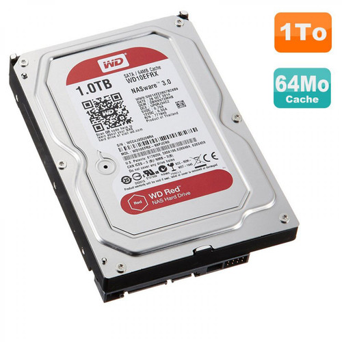 Western Digital - Disque Dur 1To Western Digital NASware 3.0 SATA 3.5" WDRED WD10EFRX-68PJCN0 64MB - Disque Dur interne 1 to
