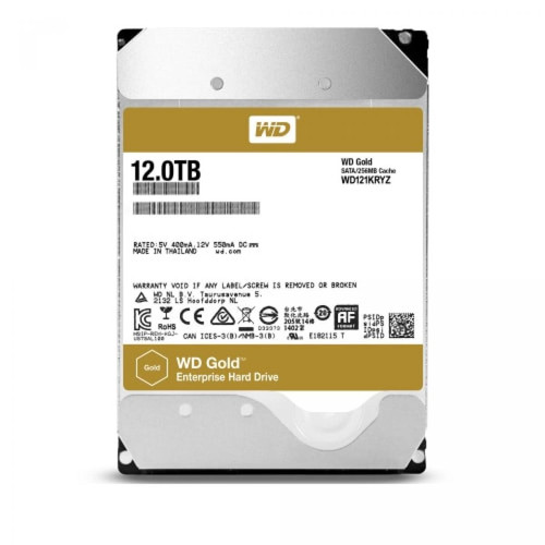Western Digital - WD Gold Disque Dur HDD Interne 12To 3.5" 7200tr/min Serial ATA 6Go/s Or - Disque Dur interne 3.5" Disque Dur interne