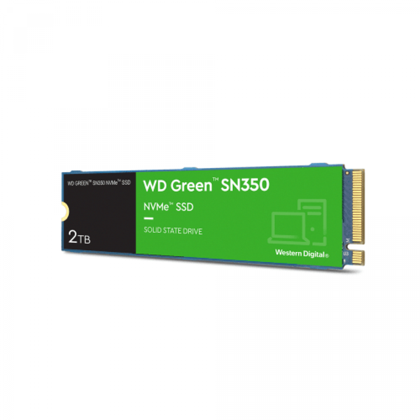 SSD Interne Western Digital WD Green SN350 Disque Dur SSD Interne 2To M.2 NVMe PCIe 3200Mo/s Vert