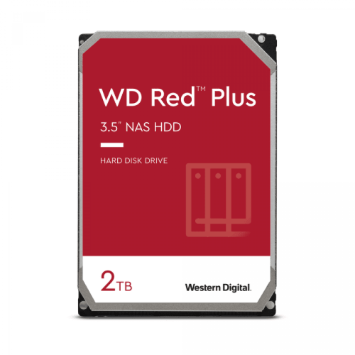 Western Digital - WD Red Plus Disque Dur HDD Interne 2000Go 3.5" SATA III Rouge - Disque Dur interne 2 to